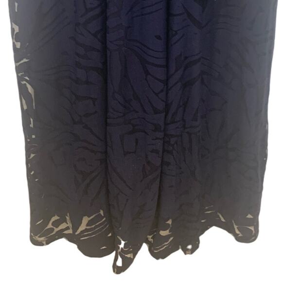 Lane Bryant Long Maxi Gown 14/16 Navy Lace Mother of Bride Deep V Cold Shoulder - Picture 6 of 11